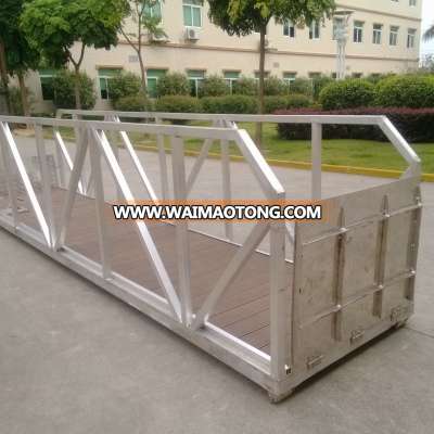 Economic Galvanized Steel Grating Gangway for marine with handrail